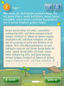 Account screen